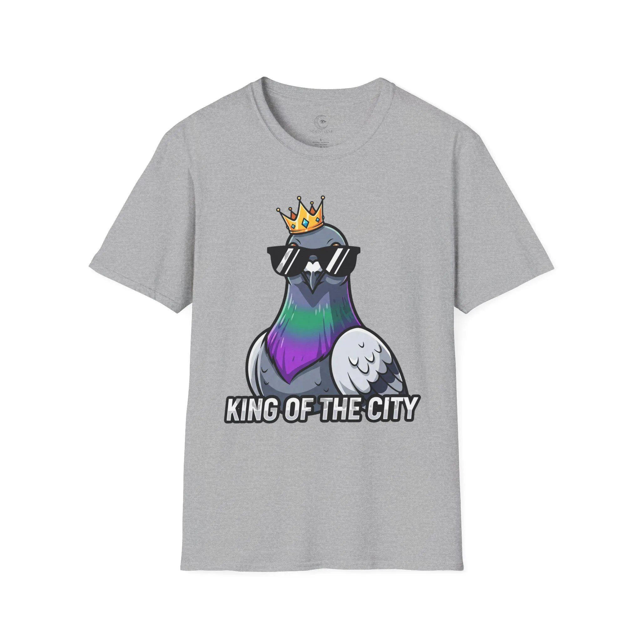 King of the City Pigeon T-Shirt, Cool Graphic Tee for Urban Style, Casual Wear, Gift for Bird Lovers, Streetwear Fashion, Fun Gift Idea