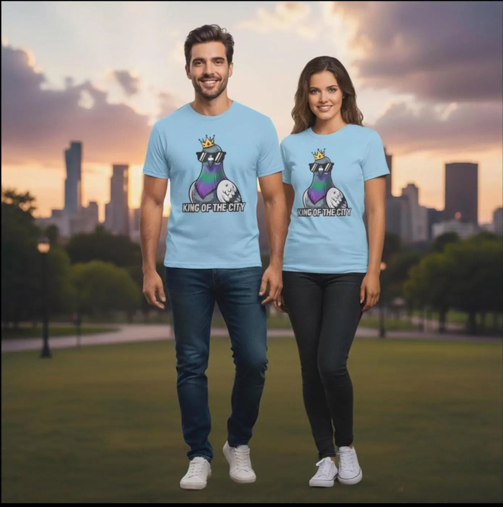 King of the City Pigeon T-Shirt, Cool Graphic Tee for Urban Style, Casual Wear, Gift for Bird Lovers, Streetwear Fashion, Fun Gift Idea