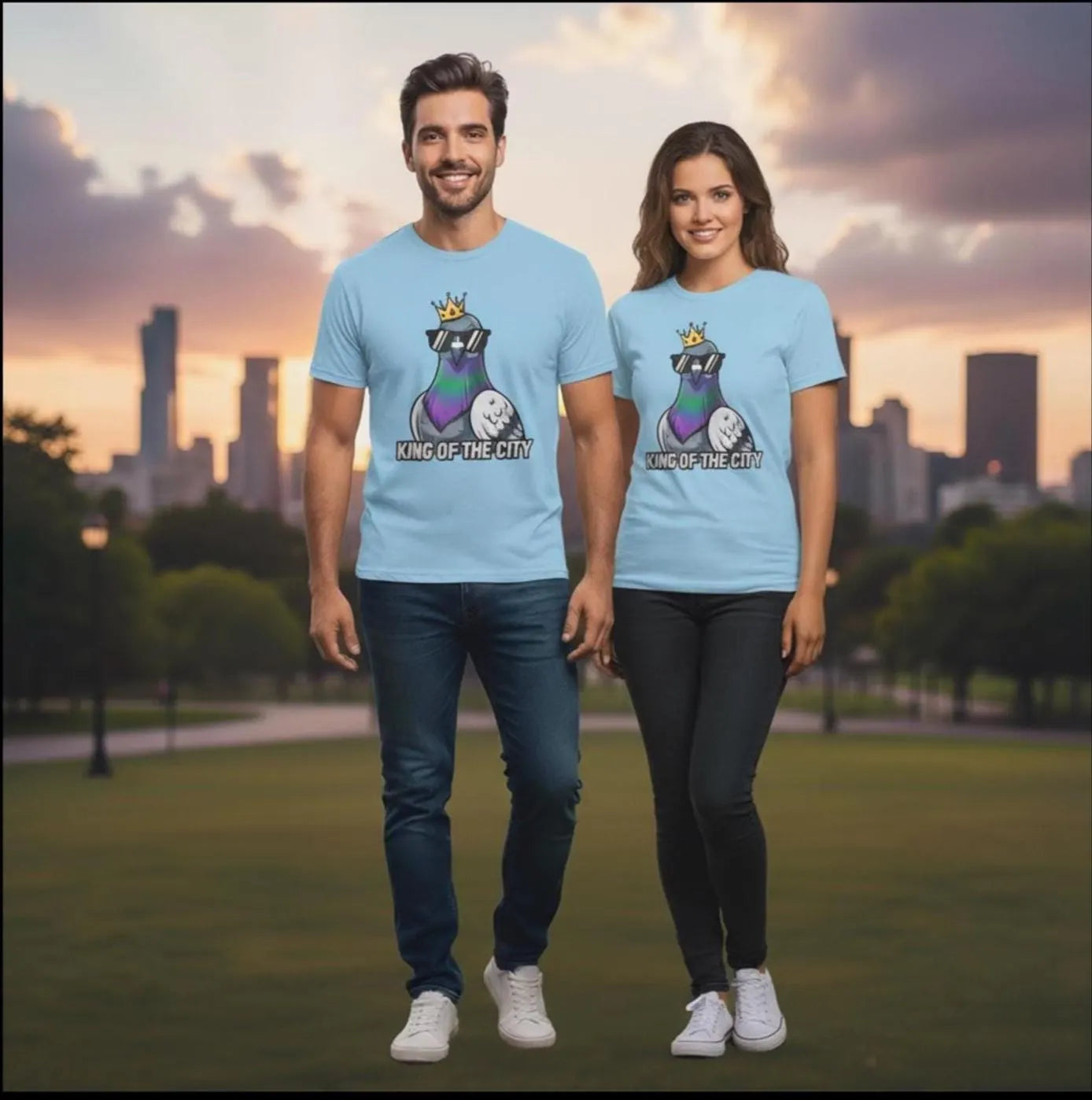 King of the City Pigeon T-Shirt, Cool Graphic Tee for Urban Style, Casual Wear, Gift for Bird Lovers, Streetwear Fashion, Fun Gift Idea