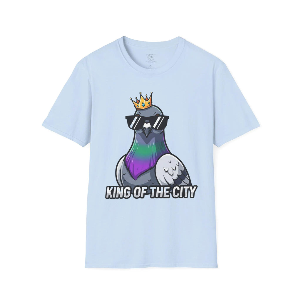 King of the City Pigeon T-Shirt, Cool Graphic Tee for Urban Style, Casual Wear, Gift for Bird Lovers, Streetwear Fashion, Fun Gift Idea