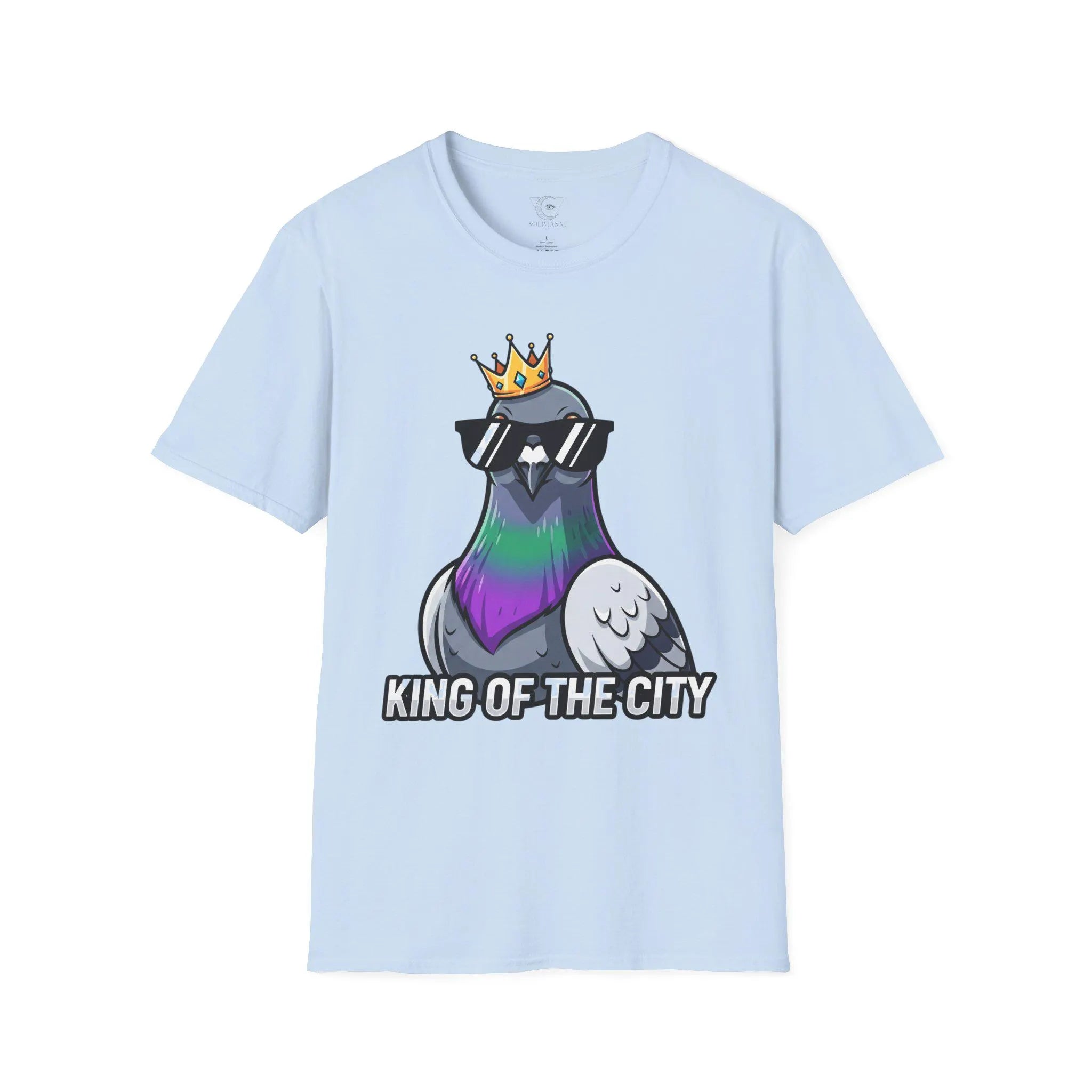 King of the City Pigeon T-Shirt, Cool Graphic Tee for Urban Style, Casual Wear, Gift for Bird Lovers, Streetwear Fashion, Fun Gift Idea